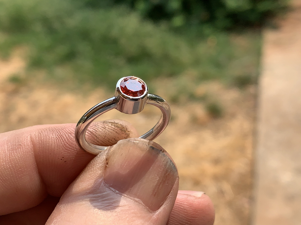 Facected Stone in Bezel